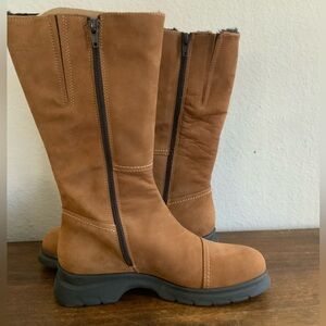 La Canadienne Brown Knee-High Boots with Zipper SZ 7.5